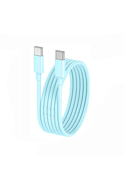 Choice كابل USB C إلى Type C متعدد الألوان من 3M، قطعتان، أزرق، للشحن السريع ...