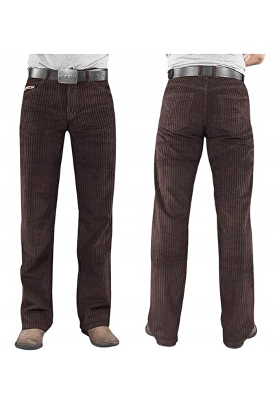 NO BRAND Pantaloni călduroși din catifea reiată pentru bărbați, din bumbac, H...