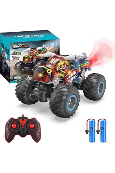 NO BRAND Mașină cu telecomandă Monster Truck LED Muzică Pulverizare 20 Km/H 2...