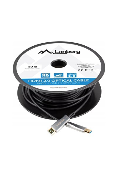 Lanberg Cablu HDMI M/M V2.0 50m Negru Optic AOC