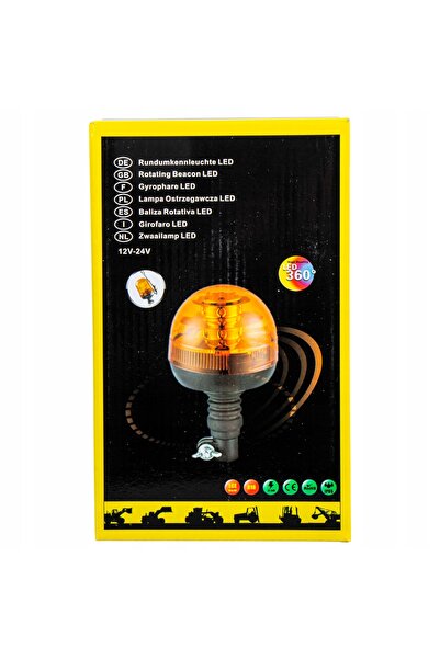 NO BRAND 12V 24V E9 H1 Bec de avertizare pentru excavator și tractor + Suport...
