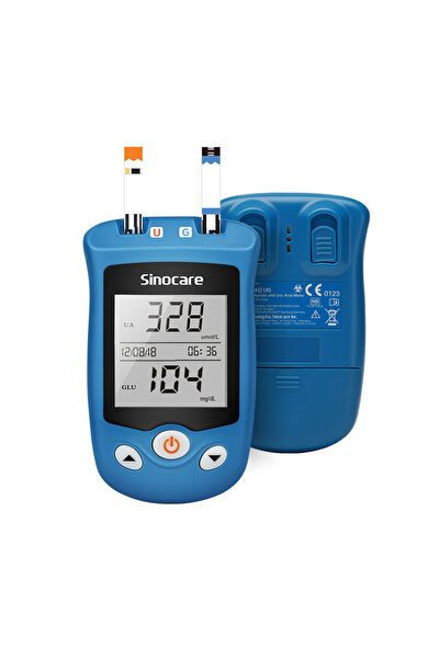 NO BRAND Glucometru Sinocare SAFE AQ UG în mg/dl cu 50 de benzi, data de expi...