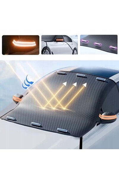 NO BRAND Parasolar magnetic anti-soare pentru parbrizul mașinii, protector so...