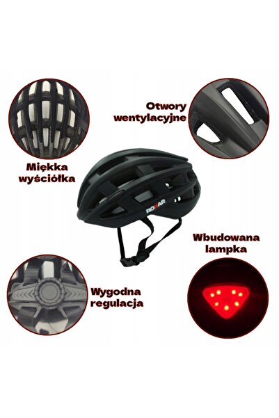 NO BRAND ROXAR STREET Cască de bicicletă urbană Negru mat Cu lumină integrată
