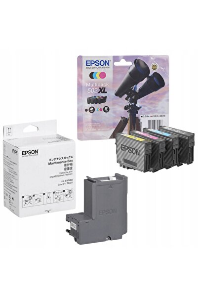 NO BRAND Nou 4X Epson 502XL T02W6 C13T02W64010 + Colector de cerneală rezidua...