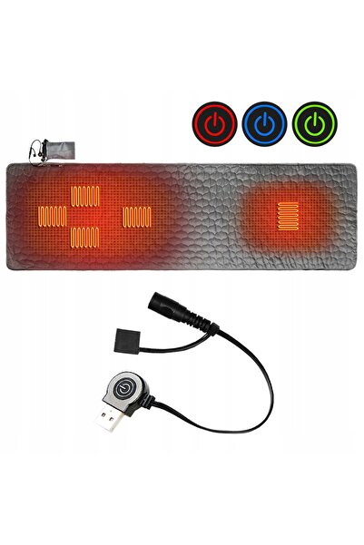 NO BRAND Pernă electrică încălzită USB 5 V - 5 zone, 3 temperaturi pentru sac...