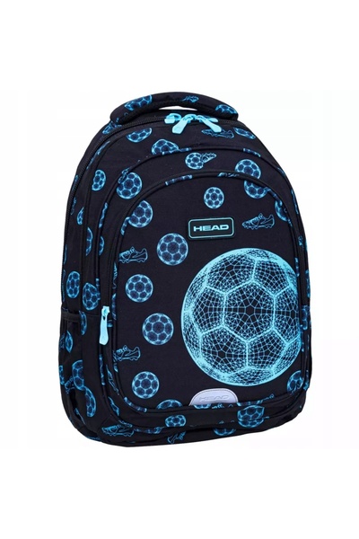 NO BRAND ASTRA Head Rucsac școlar pentru fani de fotbal, negru, 27L