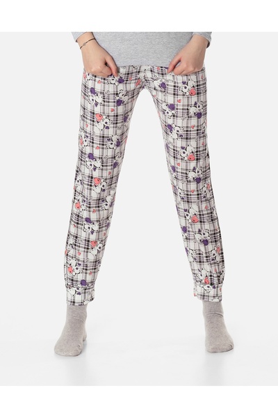 NO BRAND Pijamale de damă din bumbac, bluză cu mânecă lungă și pantaloni 1278...