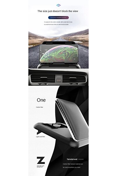 NO BRAND Suport telefon auto pentru bord, SUV, negru