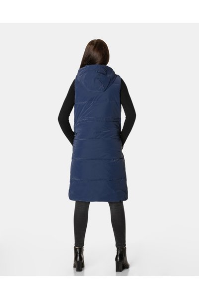 NO BRAND Vestă lungă călduroasă din puf pentru femei, matlasată, 2301 XXL