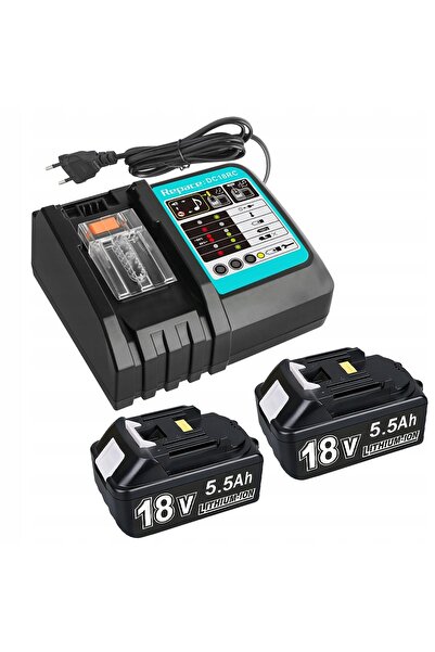 NO BRAND Pachet de baterii Li-Ion de 18V, 2 bucăți, pentru Mak Bl1860B + 1 bu...