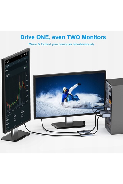 NO BRAND Adaptor BENFEI HDMI la DisplayPort (gri)