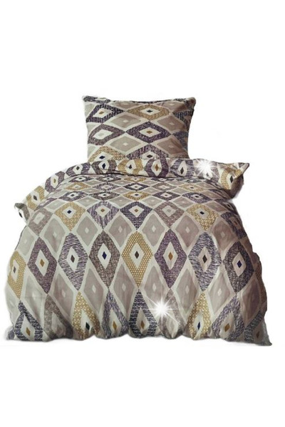 NO BRAND Lenjerie de pat din bumbac 160X200+2X70X80 Agnes 03 Modele Geometrice