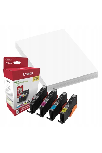 NO BRAND Nou set de 4 cerneală și hârtie Cli551Xl Canon Pixma Mg7150 Mg7550 I...