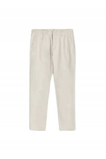 NO BRAND Pantaloni Bej Chino Drepți Clasici Neted Lungi 30
