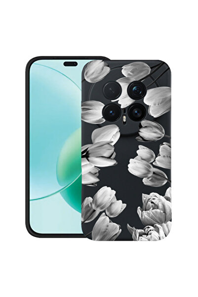 bestcase ®   Θήκη TPU Υπέρλεπτη Husa για Honor Magic8 Pro, Φλοράλ - Μαύρη Του...