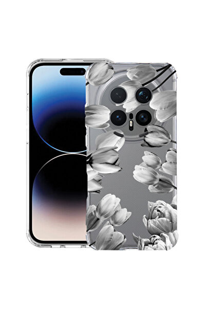 bestcase ®   Αντικραδασμική Θήκη Husa για Honor Magic 8 Pro, Φλοράλ - Μαύρη Τ...