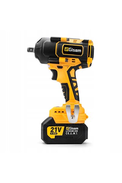 NO BRAND Cheie de impact fără perii Gisam 1/2 " - 2x Baterii 4.0Ah + 5 Chei t...