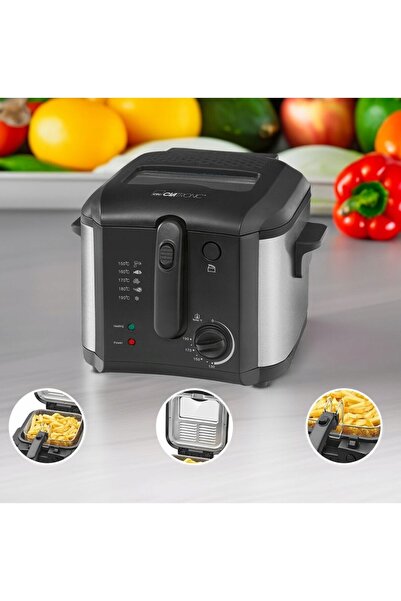 NO BRAND Friteuză cu aer cald, fără ulei, capacitate 2,5 litri, Clatronic FR