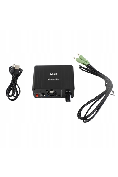 NO BRAND Preamplificator Microfon cu Câștig Ridicat Alimentare Phantom 48V XL...