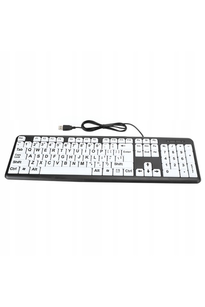 NO BRAND Tastatură pentru nevăzători și vârstnici cu taste mari USB