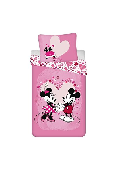 Jerry Fabrics Lenjerie de pat pentru copii Myszka Miki Love Pernă Micro + Pil...
