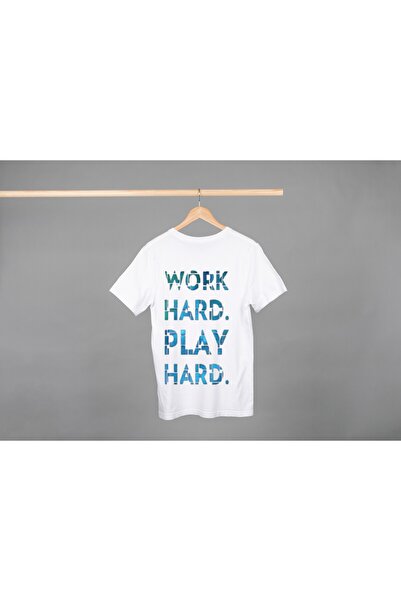 Noname Tricou Unisex Bumbac Premium Casual " Munceste din greu, Joaca din gre...