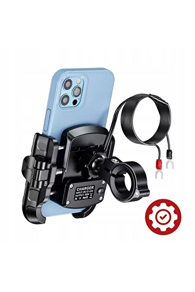 NO BRAND Suport telefon motocicletă cu încărcător rapid USB-C 36W + Cablu