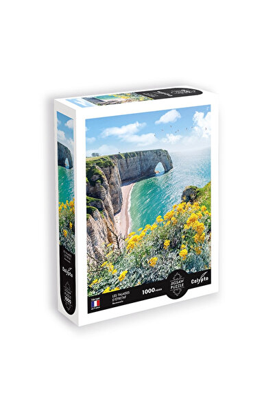 Sentosphere Cardboard puzzle 1000 pieces - The Cliffs of ETRETAT, Normandy -