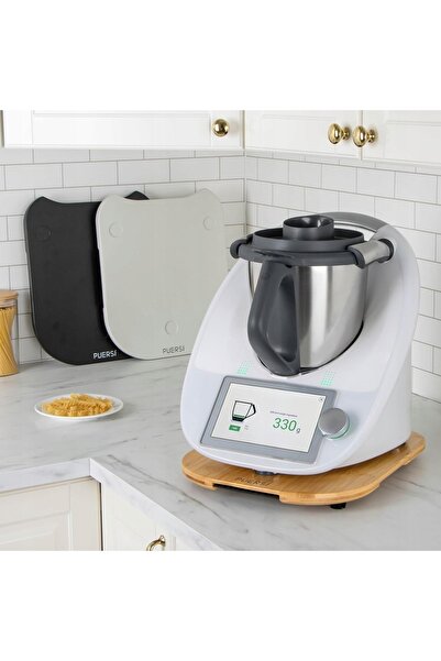 NO BRAND Suport de bază pentru Thermomix TM6/TM5, alb, glisant pe roți