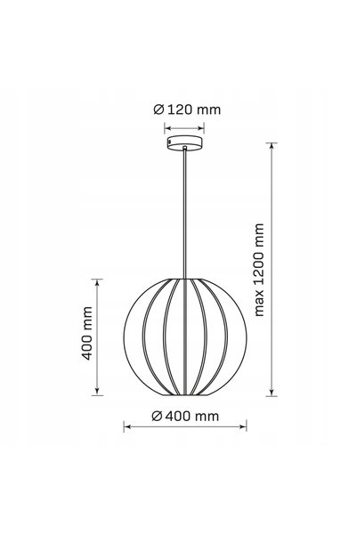 NO BRAND Lampă suspendată Sensai Black, nouă, modernă, rotundă Kula