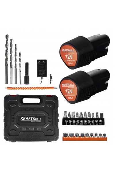 NO BRAND Mașină de găurit și înșurubat fără fir cu LCD + 2X12V / 30Nm, cutie ...