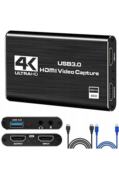 NO BRAND Captură video HDMI USB 4K, înregistrator de imagine, placă de captur...