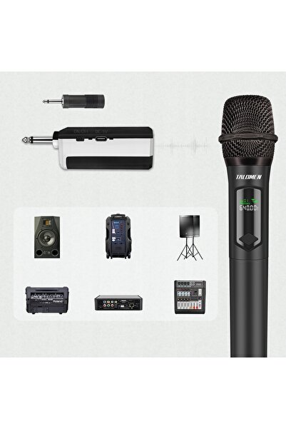 NO BRAND Microfon karaoke wireless Talomen 2.4 Ghz, reîncărcabil