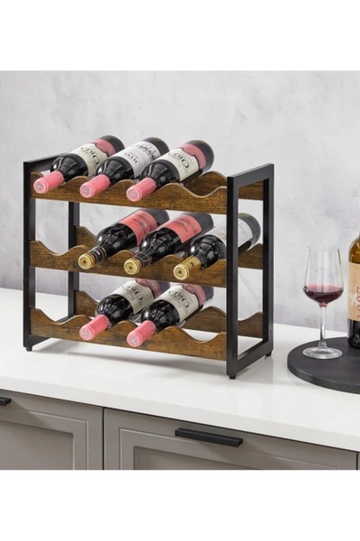NO BRAND Suport organizator pentru sticle de vin, pentru bucătărie