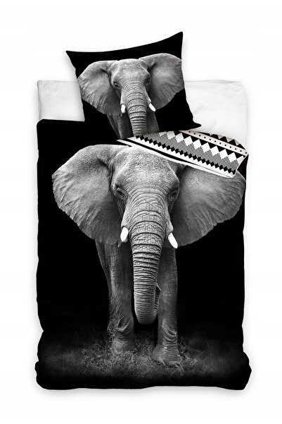 NO BRAND Lenjerie de pat 140X200 Bumbac Tineret Elefant
