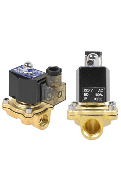 NO BRAND 220 V AC G1 " 0-1.0Mpa Electrovalvă din alamă pentru admisie apă