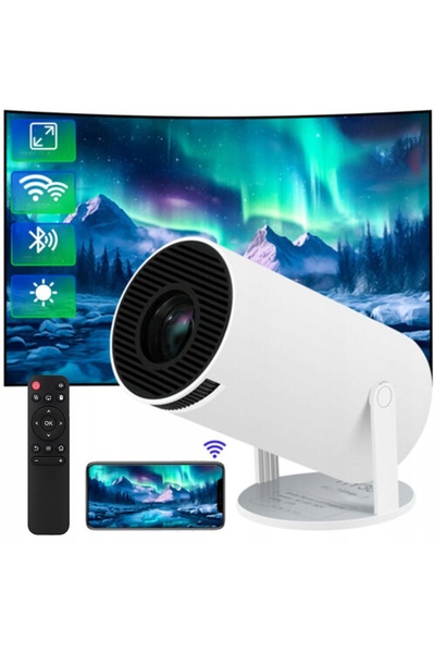NO BRAND Proiector LED Hy300 Portabil, Android TV, WiFi, 40-130''