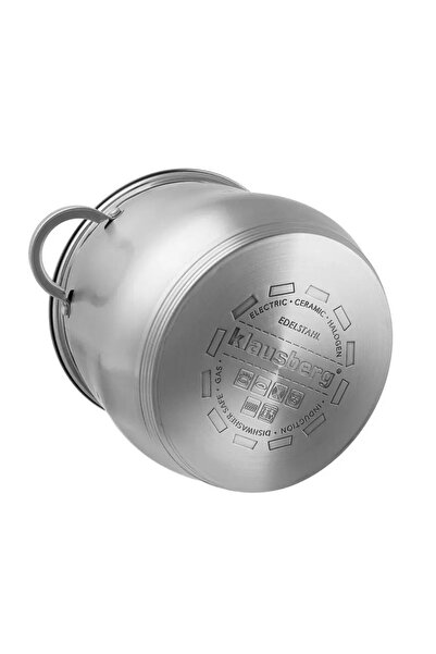 Klausberg Oală de inducție cu capac, din oțel, tip crock pot, 10.7L, pentru i...