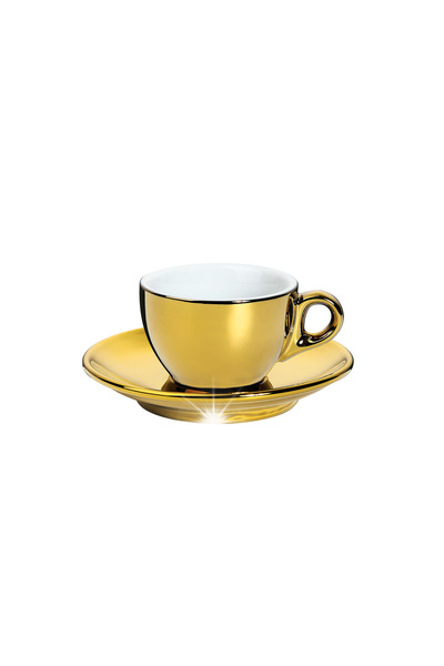 NO BRAND Ceașcă pentru espresso cu picior 0,05 L culoare aurie CILIO