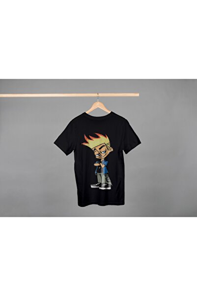 Noname Tricou Unisex Bumbac Premium Casual " Characters Johnny Test " Inscriptie