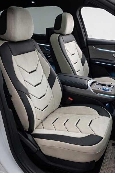 GM-DESIGN غطاء مقعد السيارة الفاخر من سلسلة أرينزا - مجموعة كاملة من 5 قطع
