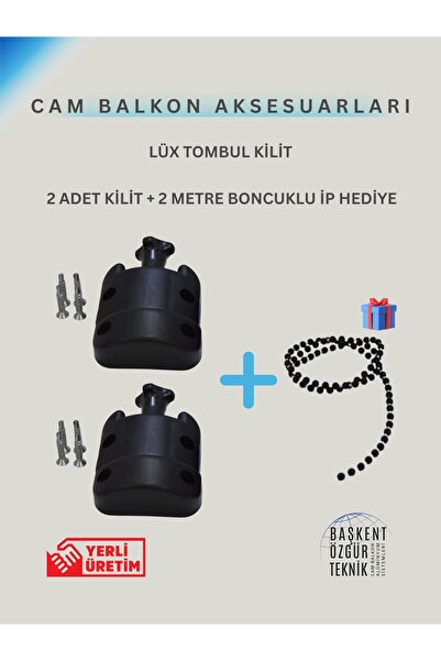 CADDE CAM BALKON KATLANIR CAM BALKON PLASTİK LÜX TOMBUL KİLİT