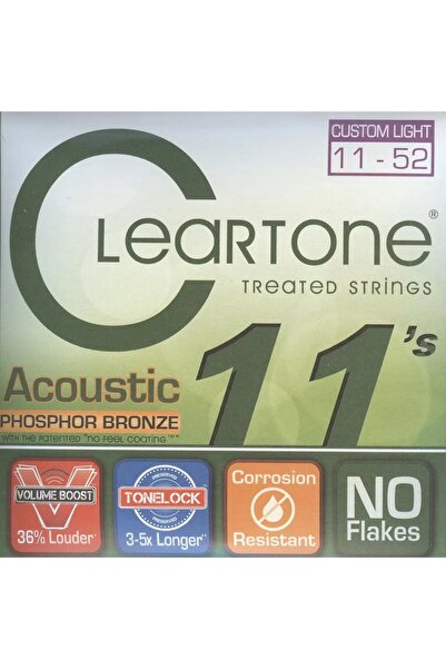 NO BRAND Cleartone Clt_7411 - Corzi de chitară acustică din bronz fosforos 11-52