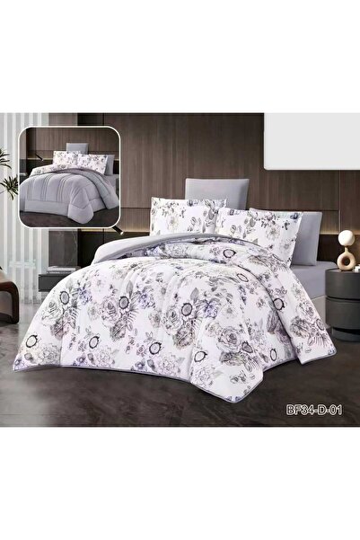 BIET ALMAFROSHAT New 6-Piece Quilted Bedspread Set with Double-Sided Microfib...