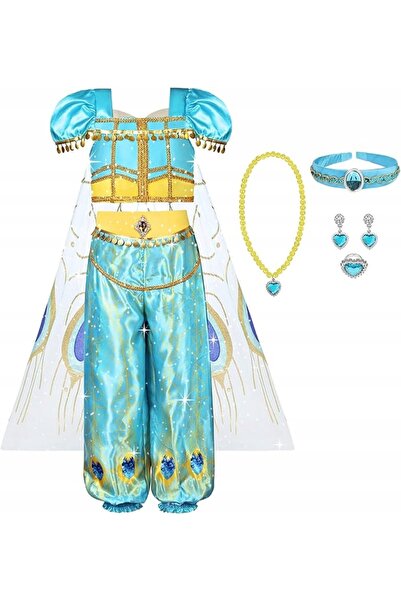 NO BRAND Costum Prințesa Jasmine Aladdin Desene animate Set 7 piese Carnaval ...