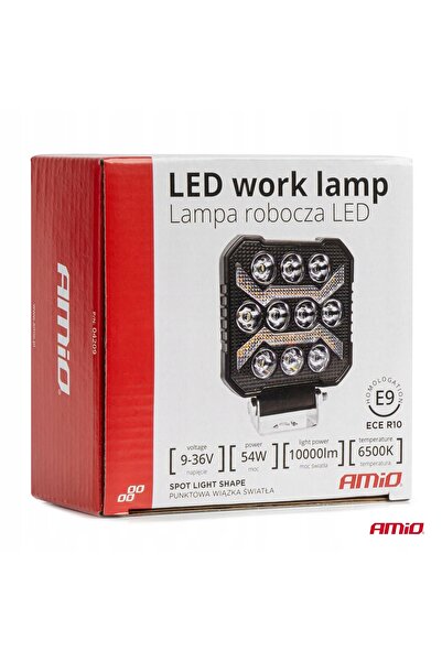 AMIO Proiector de lucru LED, Reflector Halogen AWL68, 54W, 10000LM, 12V 24V, ...