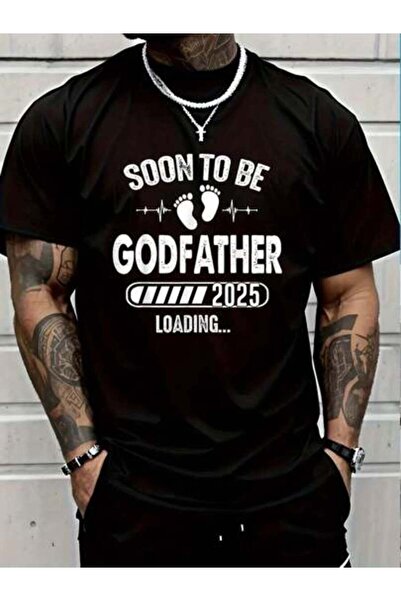 799 100% Cotton Soon To Be Godfather 2025 Baby Loading T-Shirt Women's Men Gr...