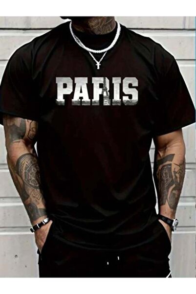 799 100% Cotton Casual Tshirt Skyline Eiffel Tower France Souvenir Vintage Pa...