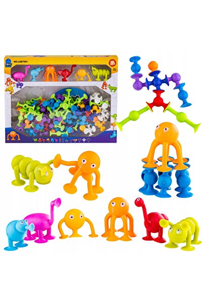 NO BRAND Set de jucării de construcție cu blocuri mari și figurine cu ventuze...